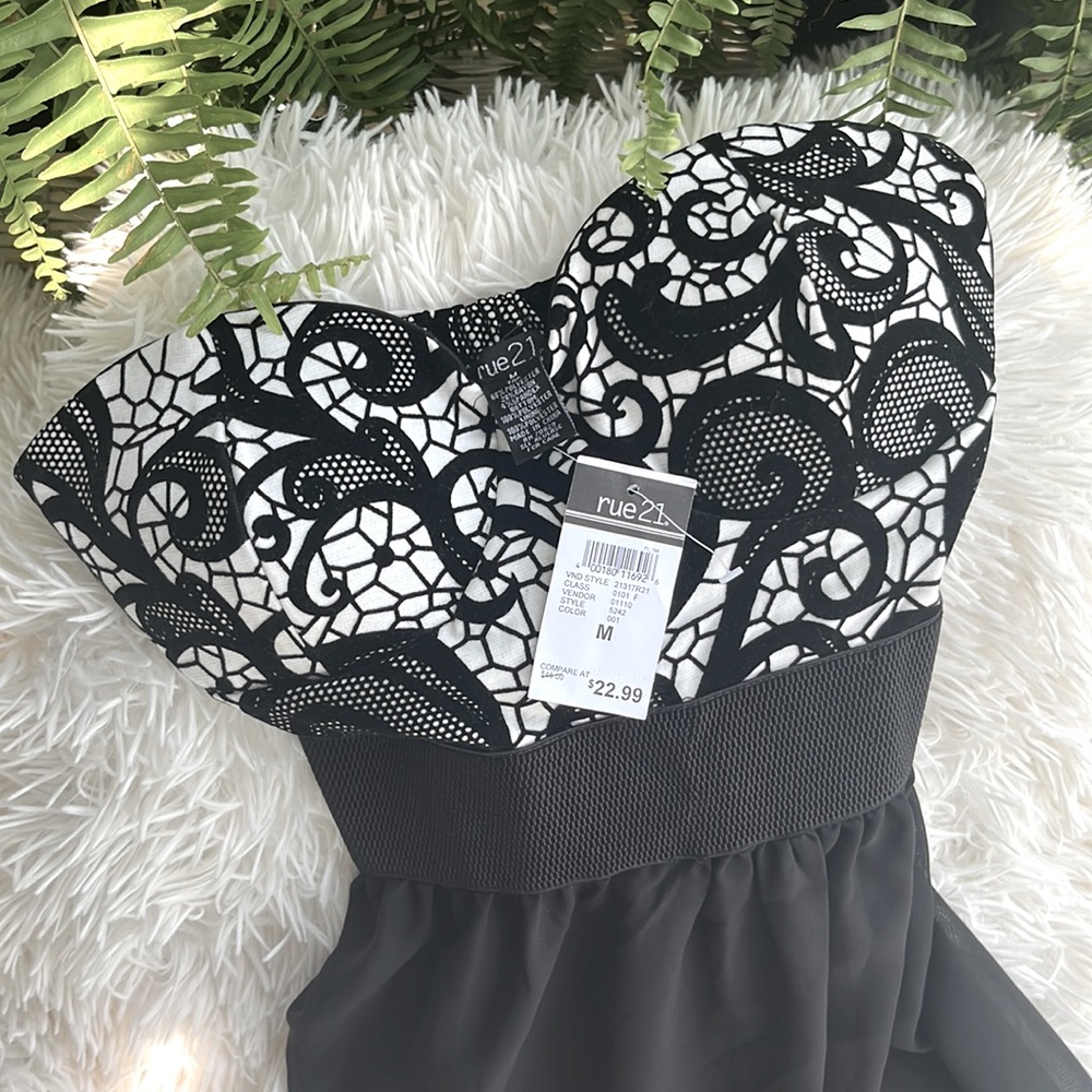 Rue21 Dresses | Strapless Mini Dress | Black & White